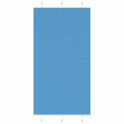 Berkfield Pleated Blind Blue 105X200 Cm Fabric Width 104.4 Cm Polyester - thumbnail 1