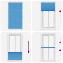 Berkfield Pleated Blind Blue 105X200 Cm Fabric Width 104.4 Cm Polyester - thumbnail 7