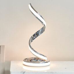 Luminosa Lighting Luminosa Aria Integrated Led Table Lamp Chrome Effect Plate & White Acrylic 1 Light Ip20 - thumbnail 3