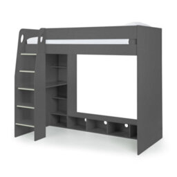 Julian Bowen Nebula 90Cm Single Anthracite Black Gaming Highsleeper Loft Bed With Desk - thumbnail 2