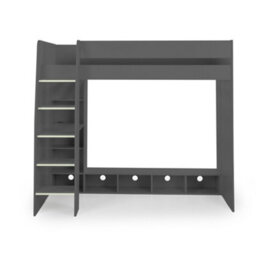 Julian Bowen Nebula 90Cm Single Anthracite Black Gaming Highsleeper Loft Bed With Desk - thumbnail 3