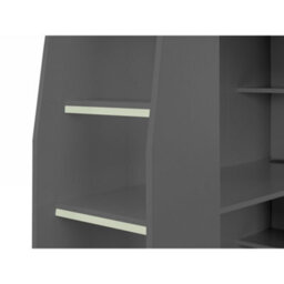 Julian Bowen Nebula 90Cm Single Anthracite Black Gaming Highsleeper Loft Bed With Desk - thumbnail 4