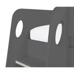 Julian Bowen Nebula 90Cm Single Anthracite Black Gaming Highsleeper Loft Bed With Desk - thumbnail 7