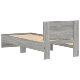 Berkfield Bed Frame Without Mattress With Led Lights Grey Sonoma 90X200 Cm - thumbnail 9