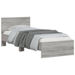 Berkfield Bed Frame Without Mattress With Led Lights Grey Sonoma 90X200 Cm - thumbnail 5