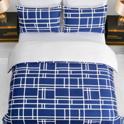 Lazzaro Premium Microfiber King Duvet Cover Set Reversible Bedding Sets Breathable With Zipper Closure - thumbnail 2