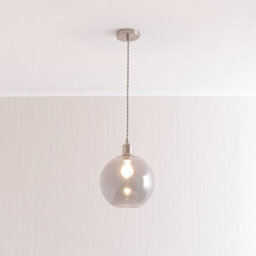 Valuelights Shaw Brushed Chrome Adjustable Single Pendant Ceiling Light - thumbnail 1