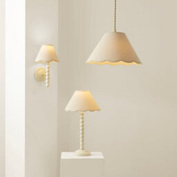 Valuelights Florie Natural Linen Large Tapered Lamp Shade With Scallop Trim (D)41Cm - thumbnail 6