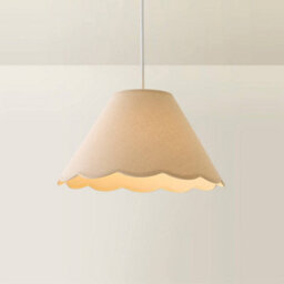 Valuelights Florie Natural Linen Large Tapered Lamp Shade With Scallop Trim (D)41Cm - thumbnail 3