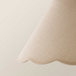 Valuelights Florie Natural Linen Large Tapered Lamp Shade With Scallop Trim (D)41Cm - thumbnail 4
