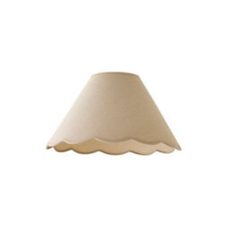 Valuelights Florie Natural Linen Large Tapered Lamp Shade With Scallop Trim (D)41Cm - thumbnail 7