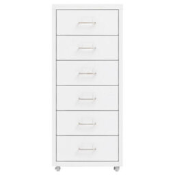 Berkfield Mobile File Cabinet White 28X41X69 Cm Metal - thumbnail 2