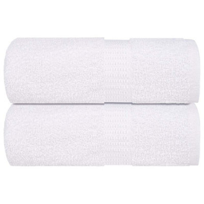 Berkfield Guest Towels 2 Pcs White 30X50 Cm 360 Gsm 100% Cotton - image 1