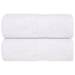 Berkfield Guest Towels 2 Pcs White 30X50 Cm 360 Gsm 100% Cotton - thumbnail 1