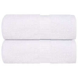 Berkfield Guest Towels 2 Pcs White 30X50 Cm 360 Gsm 100% Cotton