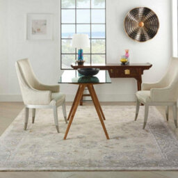 Light Grey Traditional Bordered Persian Floral Rug For Living Room Bedroom And Dining Room-282Cm X 384Cm - thumbnail 2