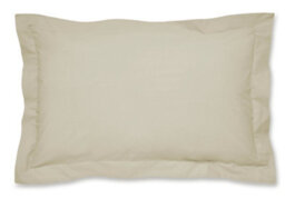 Catherine Lansfield Easy Iron Percale Oxford 50X75Cm + Border Pack Of 2 Pillow Cases With Envelope Closure Cream
