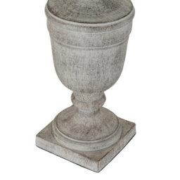 Hill Interiors Ossia Table Lamp With Linen Shade - Resin - L38 X W38 X H71 Cm - White - thumbnail 3