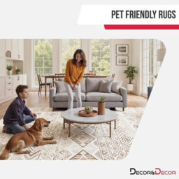 Decoranddecor Rug, Washable Rugs, Bedroom Kitchen Rugs, 80X150Cm, Non-Slip, Pet Friendly, Low Pile, Geometric Rug - Nomira - thumbnail 2