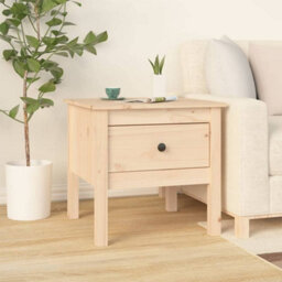 Berkfield Durable Side Table 50X50X49 Cm Solid Wood Pine - thumbnail 2