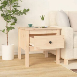 Berkfield Durable Side Table 50X50X49 Cm Solid Wood Pine - thumbnail 3