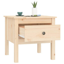 Berkfield Durable Side Table 50X50X49 Cm Solid Wood Pine - thumbnail 5