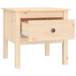 Berkfield Durable Side Table 50X50X49 Cm Solid Wood Pine - thumbnail 7