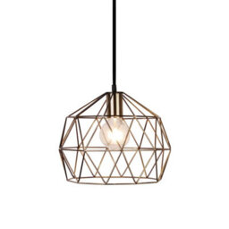 FNX Bathrooms Colorado Geometric Antique Brass Ip44 Ceiling Pendant Light With Adjustable Drop - thumbnail 1