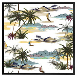 "Andrew Lee Palm Trees (Picutre Frame) / 20X20"" / Brown" - thumbnail 7