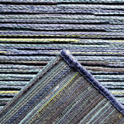 Teal Striped Outdoor Rug, Striped Stain-Resistant Rug For Patio, Deck, Garden, 5mm Modern Outdoor Rug-80Cm X 150Cm - thumbnail 6