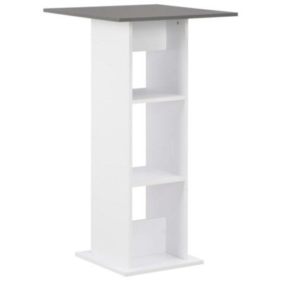 Vidaxl Bar Table White And Anthracite Grey 60X60X110 Cm - image 1