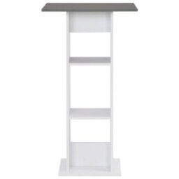 Vidaxl Bar Table White And Anthracite Grey 60X60X110 Cm - thumbnail 2