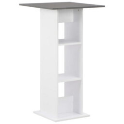 Vidaxl Bar Table White And Anthracite Grey 60X60X110 Cm