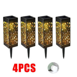 4Pc Solar Powered Led Stake Lights Garden Patio Lawn Lighting Waterproof Outdoor - thumbnail 1