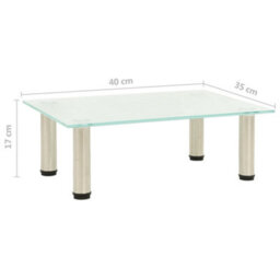 Berkfield Modern Tv Stand Frosted 40X35X17 Cm Tempered Glass - thumbnail 5