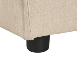 Wyld And Coco Element Beige Modular Square Ottoman Footstool With Black Legs - W86 X D86 X H45Cm - thumbnail 5