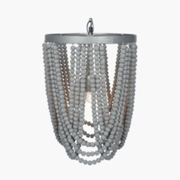 Pacific Lifestyle Bonneval Grey Wash Wood Bead Sash Pendant - thumbnail 3