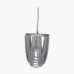 Pacific Lifestyle Bonneval Grey Wash Wood Bead Sash Pendant - thumbnail 2