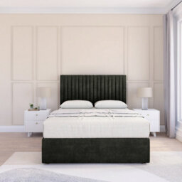 "Sloomy 4Ft Manhattan Dumfries Graphite Memory Foam Bed Set With 2 Drawers, Mattress & 26"" Headboard - Small Double" - thumbnail 2