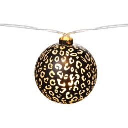 10 Warm White Leopard Print Led String Lights With Timer Function Clear Cable - thumbnail 5