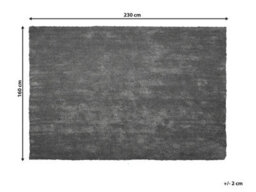 Beliani Shaggygy Rug Demre Dark Grey 160 X 230 Cm - thumbnail 3