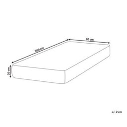 Beliani Pocket Spring Mattress Roomy H3/4 Firm 90 X 200 Cm (Eu Single) - thumbnail 3