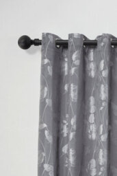 Unknown 16-19mm Sphere Extendable Eyelet Metal Curtain Pole Set Black 160-300Cm - thumbnail 2