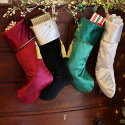 Dibor Green Kensington Velvet Xmas Gift Decoration Christmas Stocking For Kids - thumbnail 4