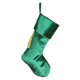Dibor Green Kensington Velvet Xmas Gift Decoration Christmas Stocking For Kids - thumbnail 2