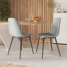 Urbn-Living Urbnliving Anti Stain Velvet Dining Chairs Padded Seat Metal Legs For Kitchen Office, 4Xmint - thumbnail 4