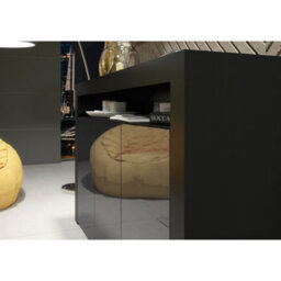 Sideboard Aether 155Cm - Black With Gloss Doors - thumbnail 4