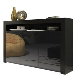 Sideboard Aether 155Cm - Black With Gloss Doors - thumbnail 9