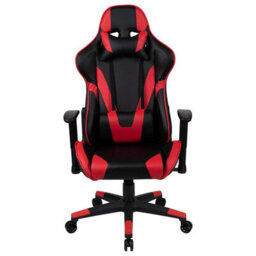 Fwstyle Black & Red Bucket Seat Racer Gaming Chair Faux Leather - thumbnail 4