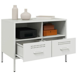 Berkfield Tv Cabinets 2 Pcs White 68X39X50.5 Cm Steel - thumbnail 5